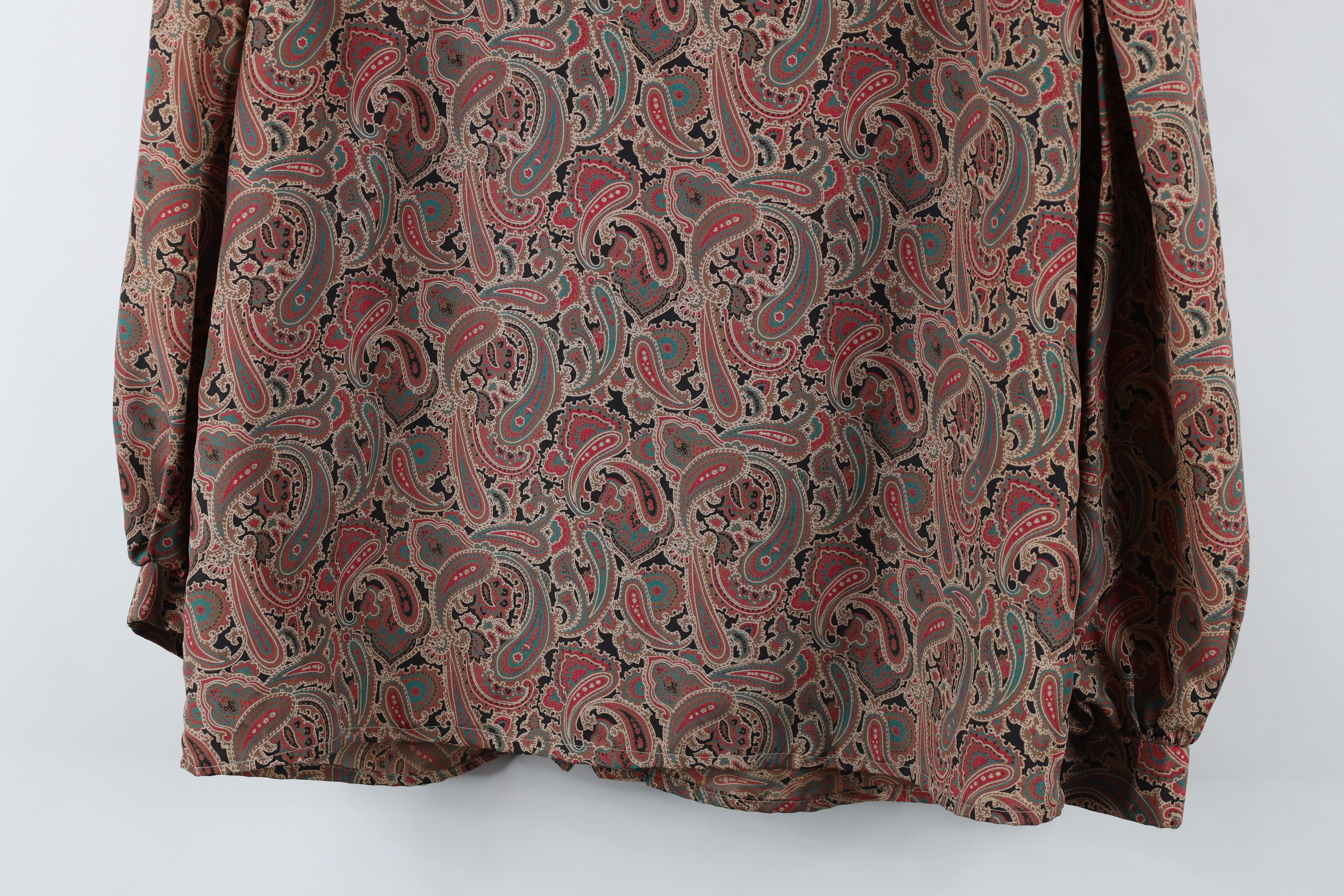 Vintage Vintage 90s Streetwear Paisley Button Shirt Puff Sleeve Size L / US 10 / IT 46 - 10 Thumbnail