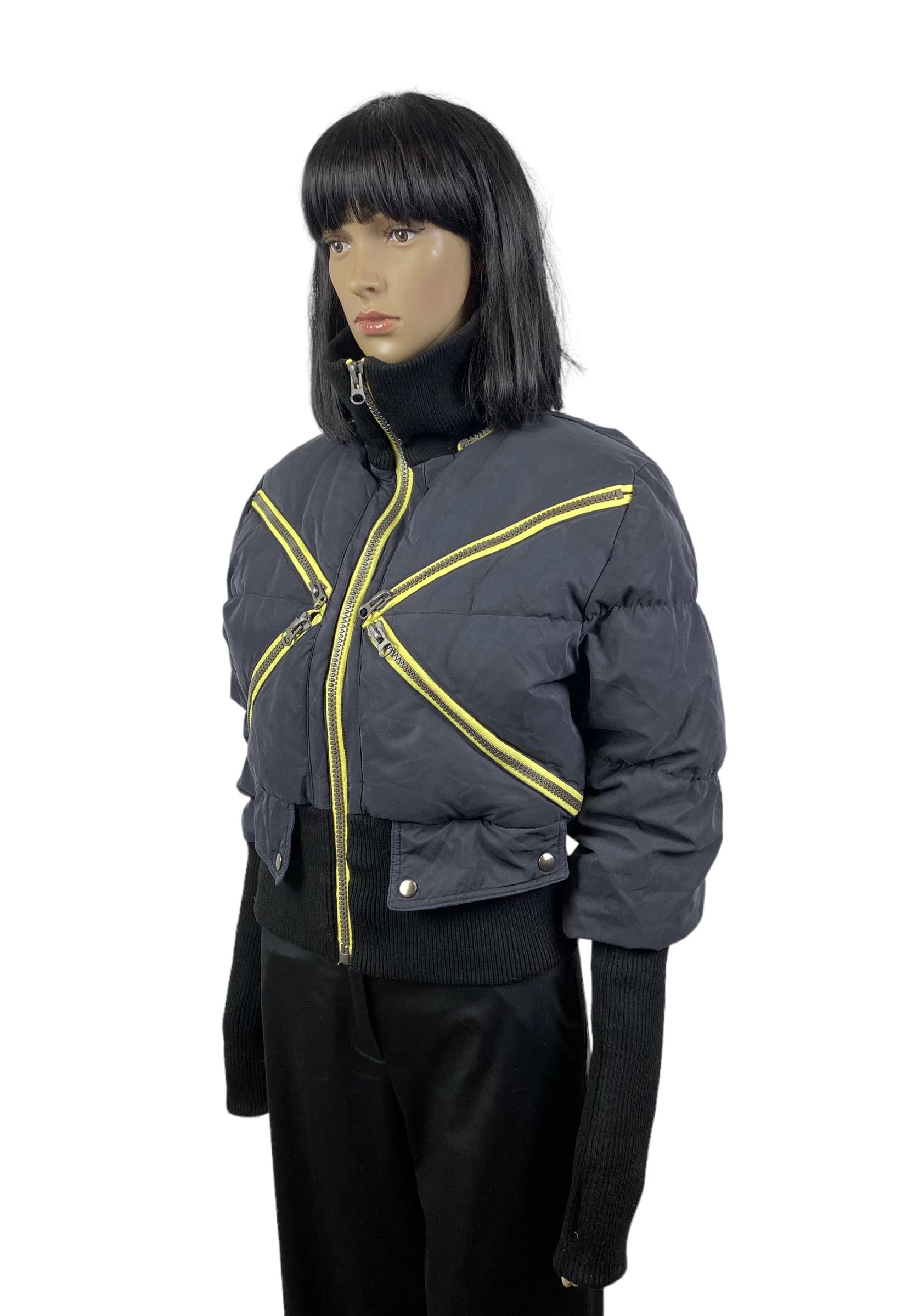Designer DAITE Y2K ZIPERS Down Jacket bomber size 14 Size L / US 10 / IT 46 - 5 Thumbnail