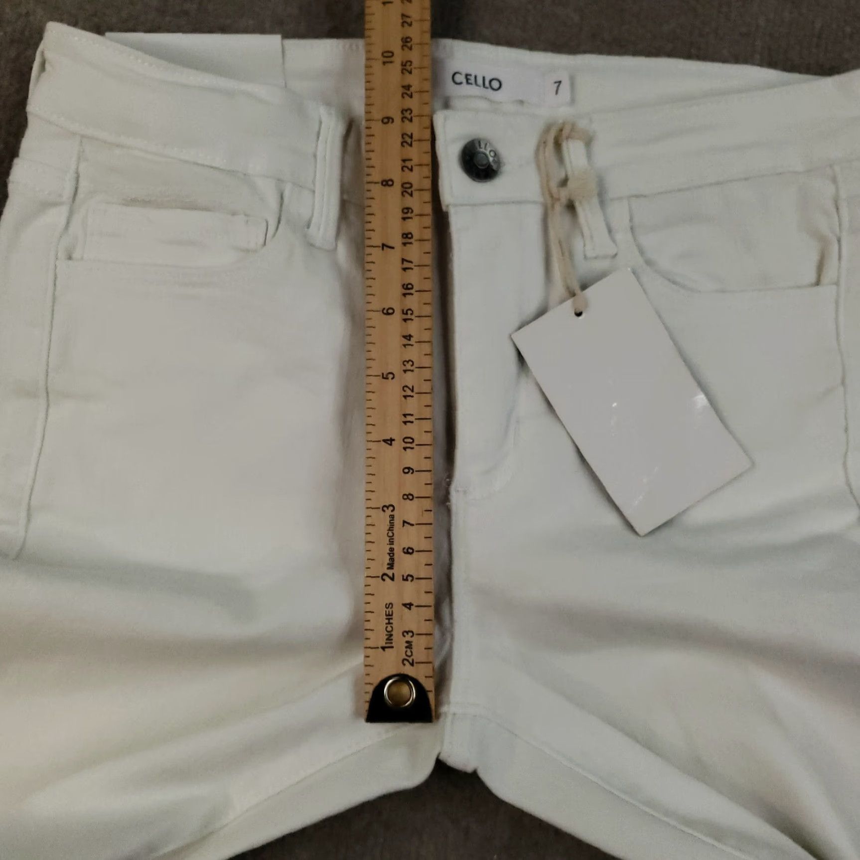 Vintage CELLO White Skinny Jeans Womens Size 7 Mid Rise Stretch Denim Casual Size 28" / US 6 / IT 42 - 7 Thumbnail