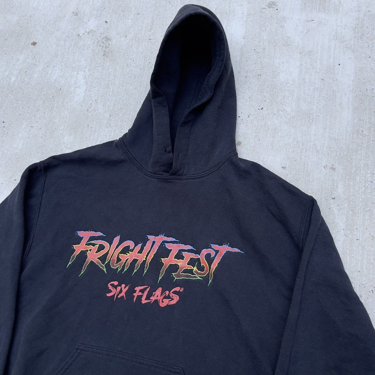 Vintage Vintage SIX FLAGS FRIGHT FEST Hoodie Size US M / EU 48-50 / 2 - 2 Thumbnail