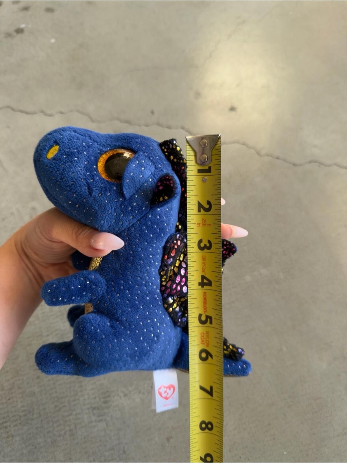 Tyler The Creator Ty Beanie Boo / Dragon Plush Stuffed Animal / blue Size ONE SIZE - 12 Thumbnail