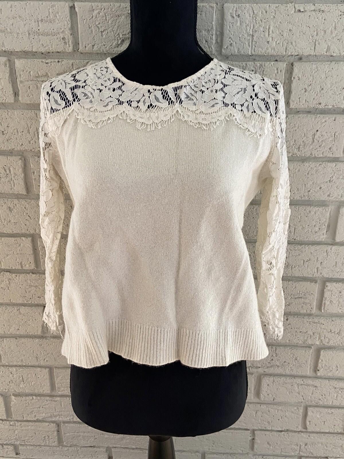 Other Stella Forest Paris Lace Knit Blouse Top Jumper-Sz T2/S (2) Size S / US 4 / IT 40 - 1 Thumbnail