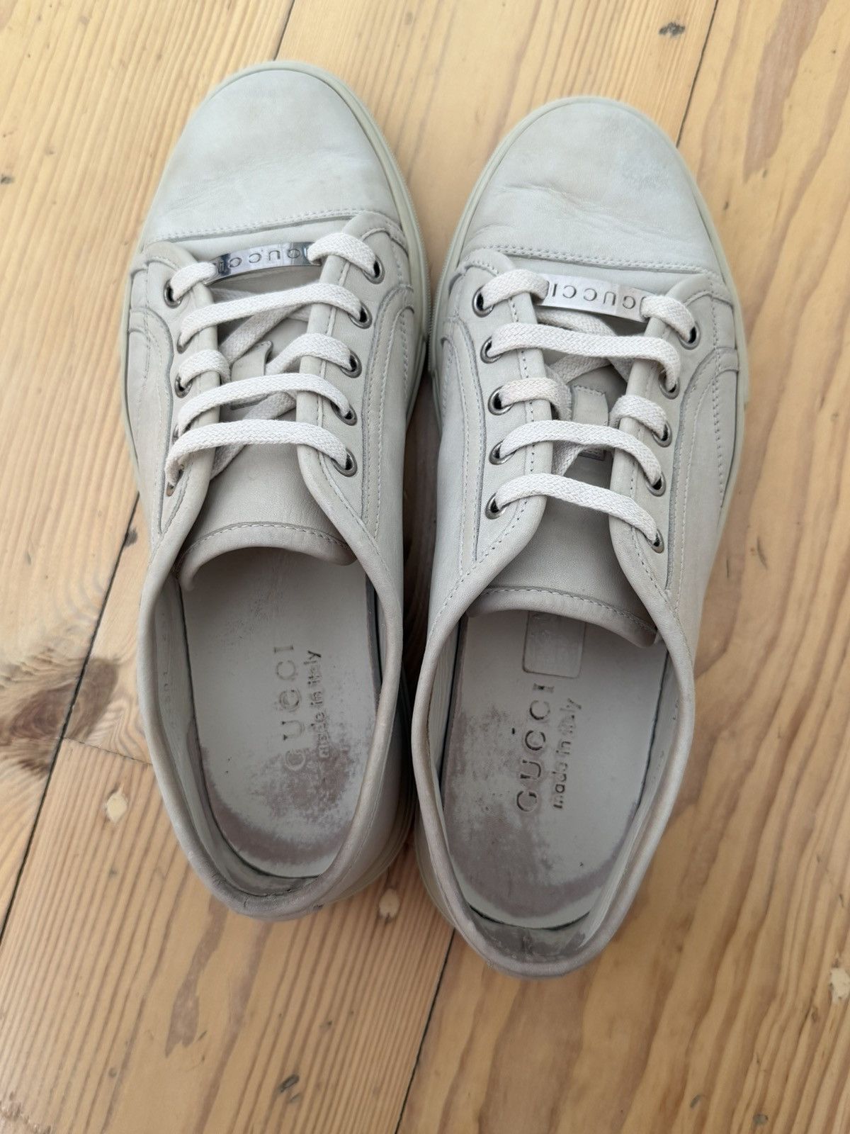 Gucci Gucci Low Top Miro Soft Leather Sneakers Size US 6.5 / EU 39-40 - 10 Thumbnail