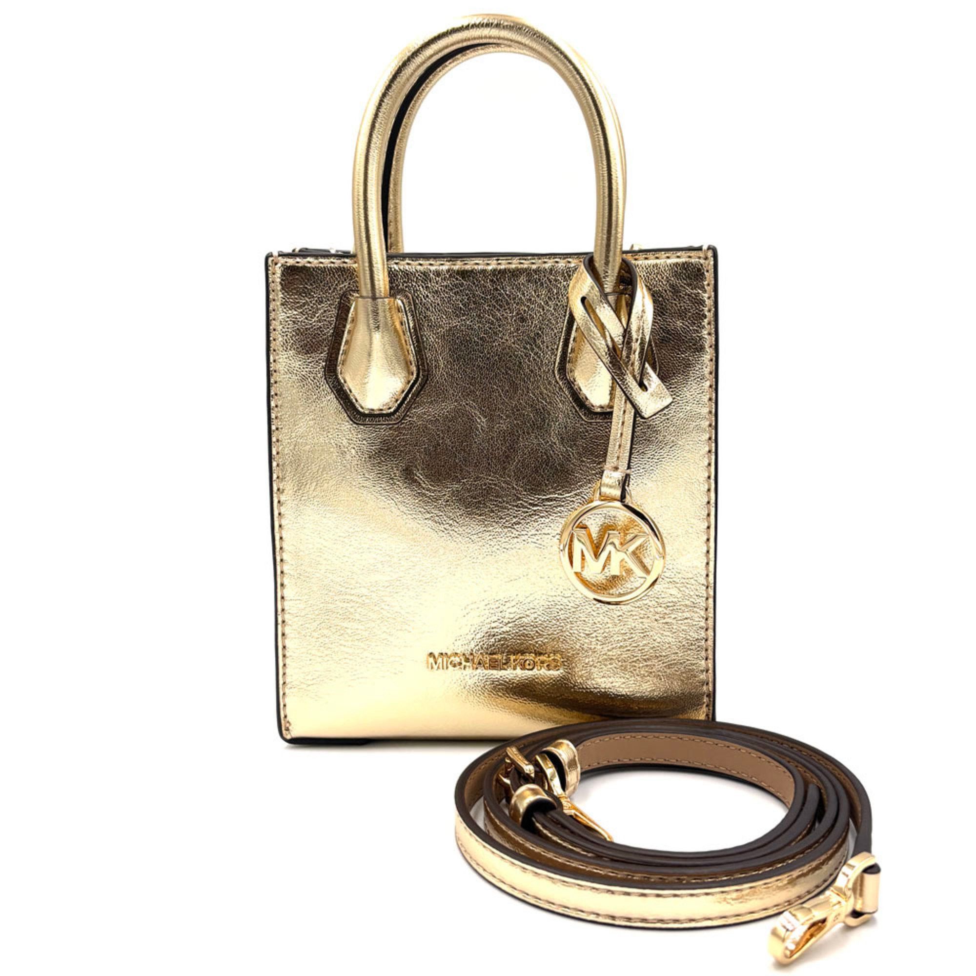Michael Kors Mercer 2Way Bag 35H3Gm9C0M Pale Gold Leather Shoulder For Women
