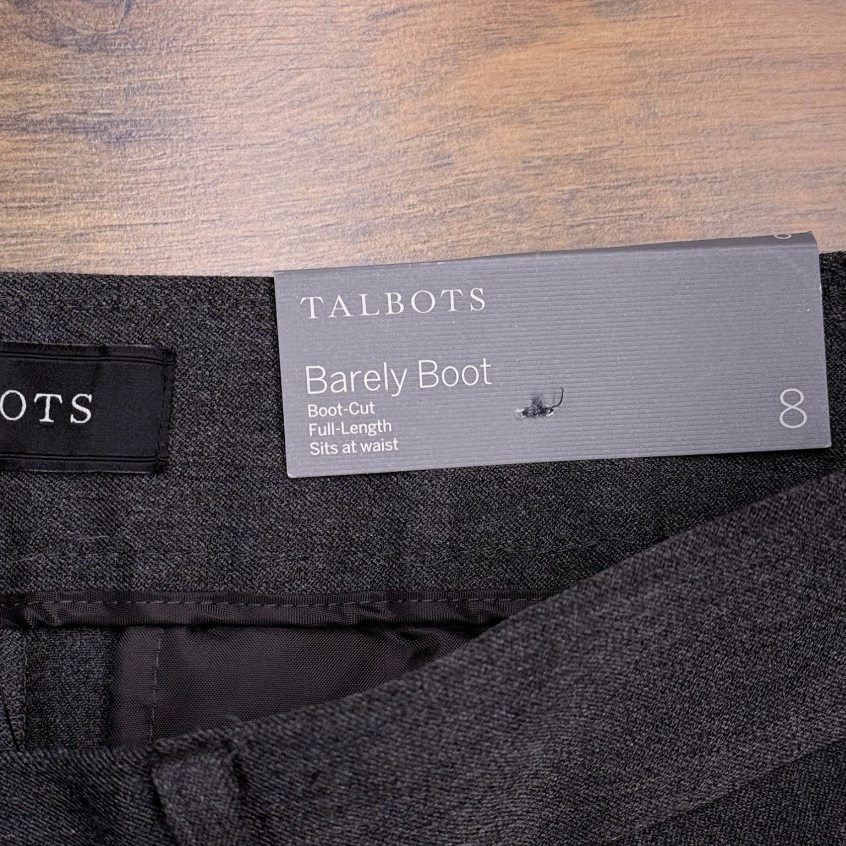 Talbots Talbots Pants Womens 8 Charcoal Heather Gray Full Length New Bootcut Stretch Dress Pants Fall Size 30" / US 8 / IT 44 - 6 Thumbnail