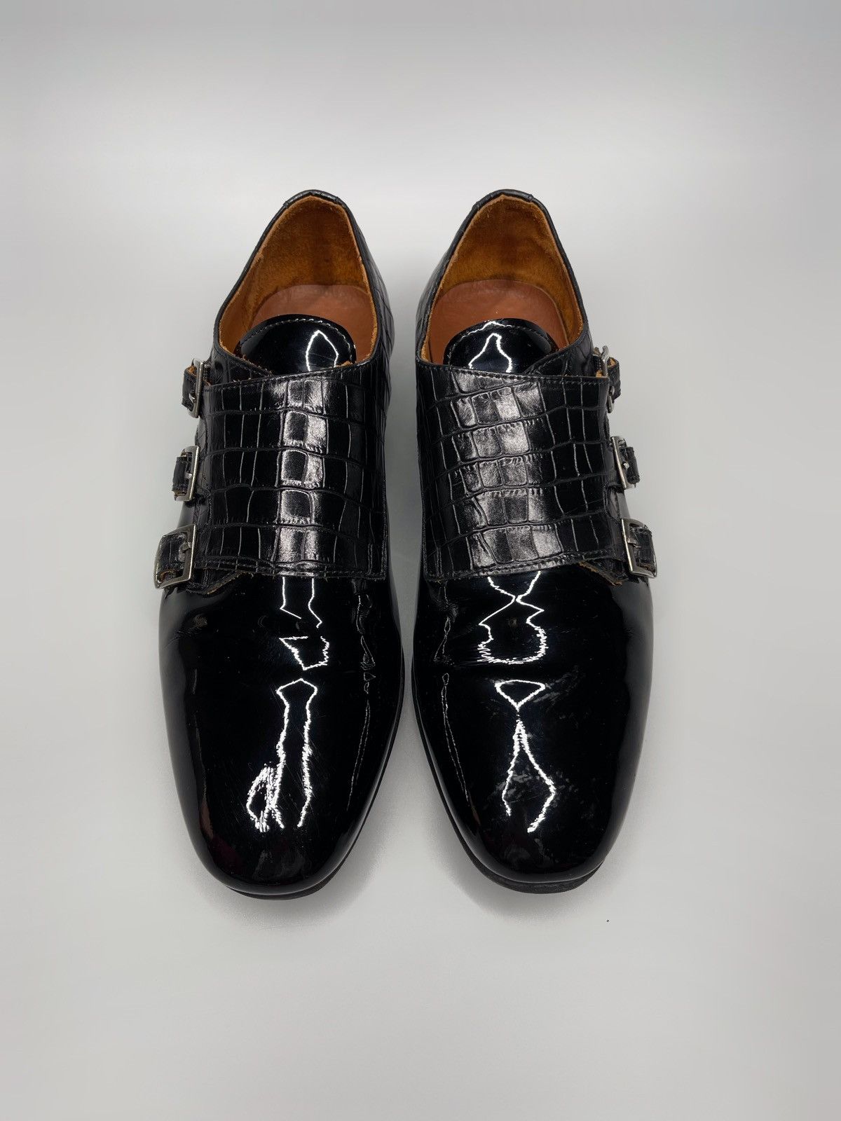 Santoni Santoni Triple Monk Strap Shoes Double Monk Strap Size US 6 / IT 36 - 4 Thumbnail