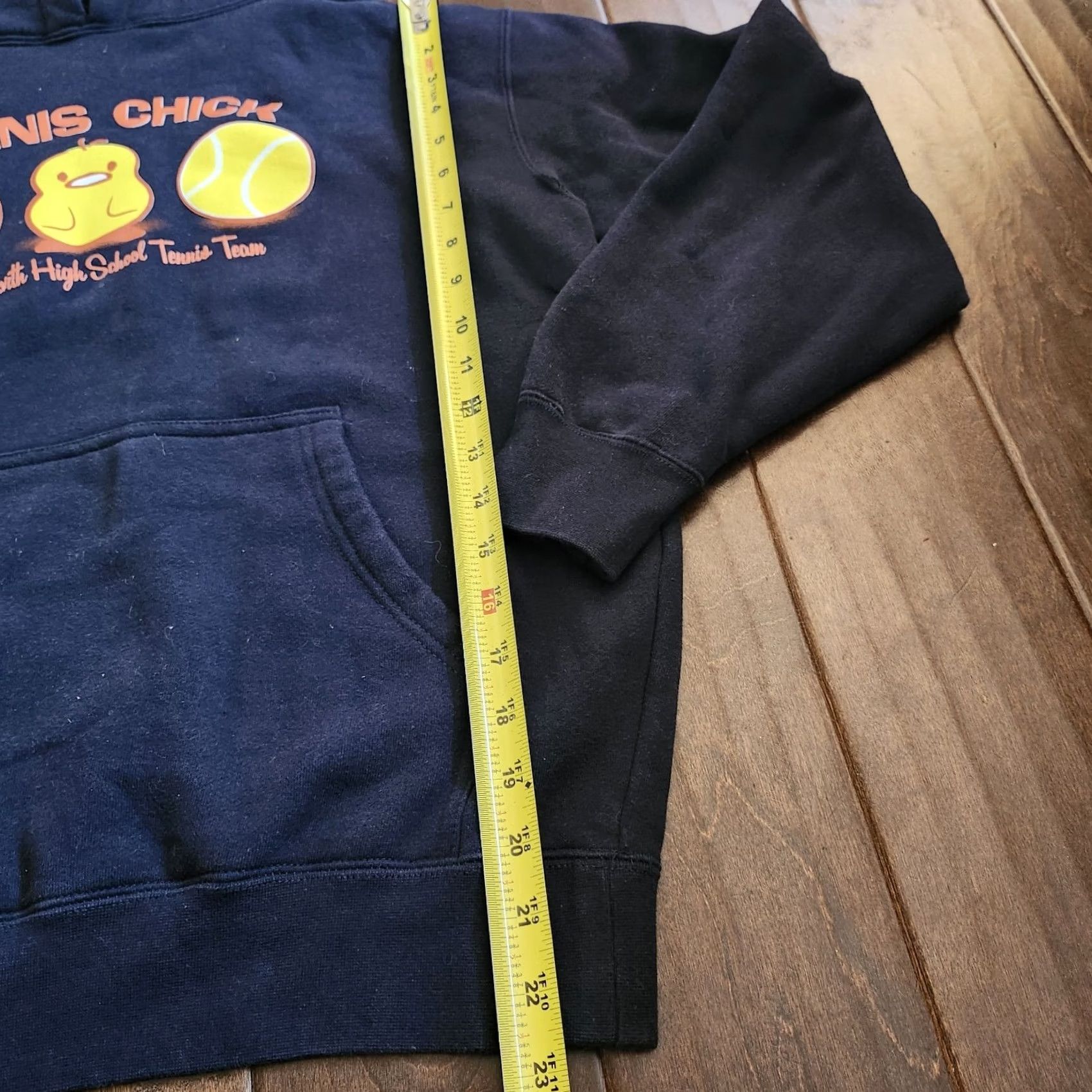 Vintage Chatsworth High School Tennis Team "Tennis Chick Jessica" Women's Junior Hoodie Sleeves Long Pullover S Blue Activewear College Teens Size S / US 4 / IT 40 - 5 Thumbnail