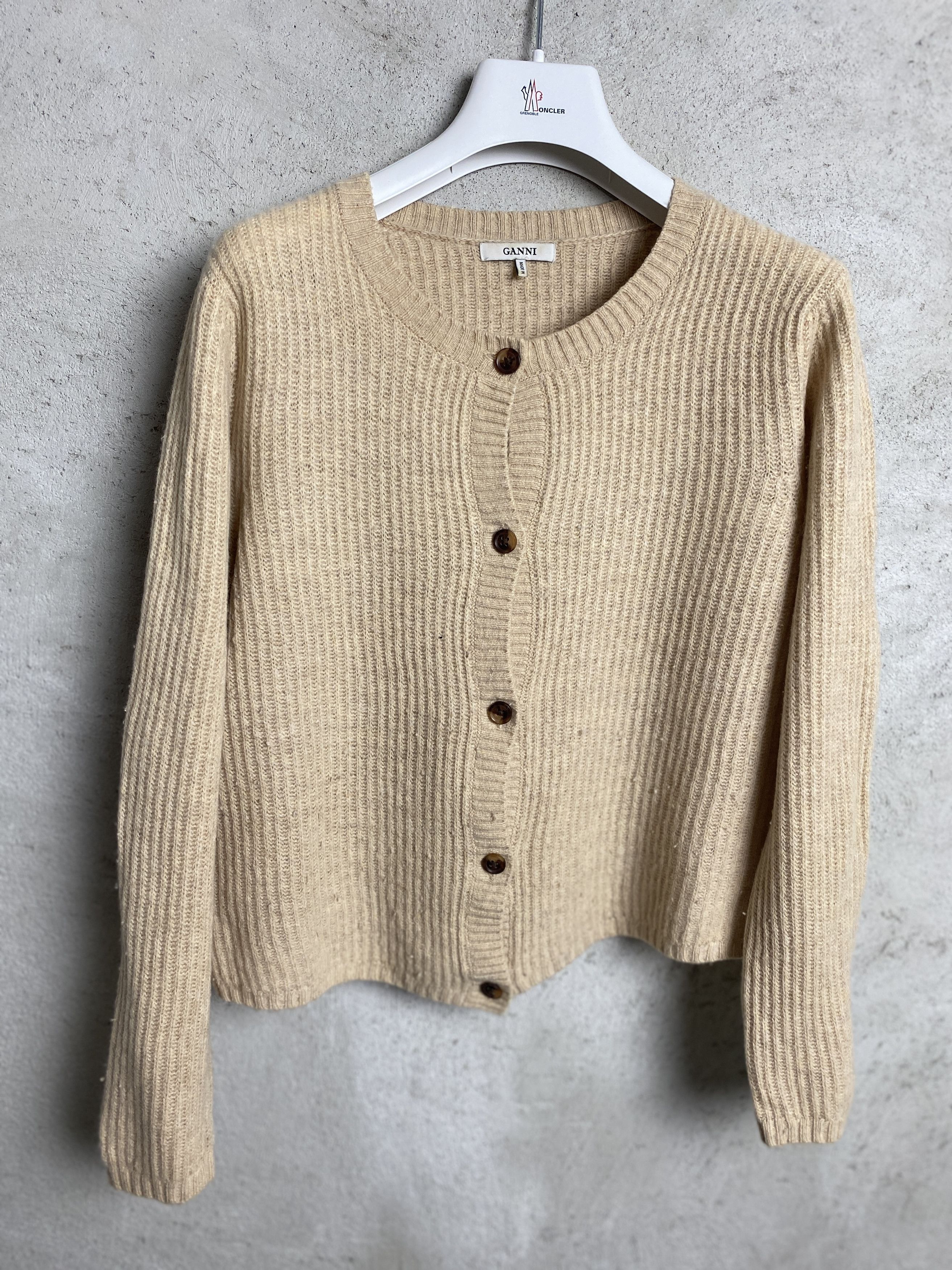 Ganni Ganni cardigan sweater merino wool yak jumper Size M / US 6-8 / IT 42-44 - 1 Thumbnail