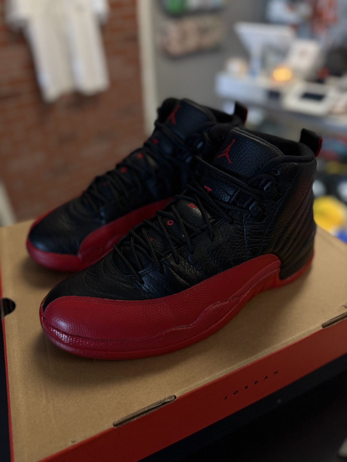 Jordan Brand × Nike Jordan 12 Flu Game (2016) 130690-002 Size 10.5 🧼 Size US 10.5 / EU 43-44 - 6 Thumbnail