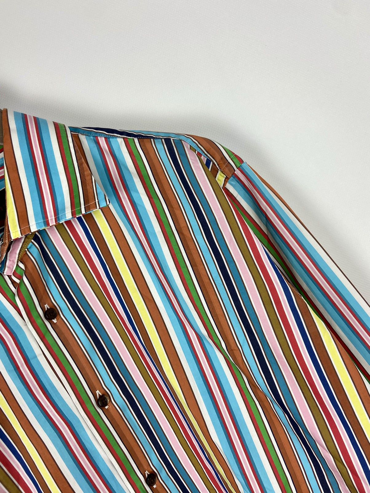 Etro Etro Milano Mens Striped Button-Down Luxury Shirt Size US L / EU 52-54 / 3 - 5 Thumbnail