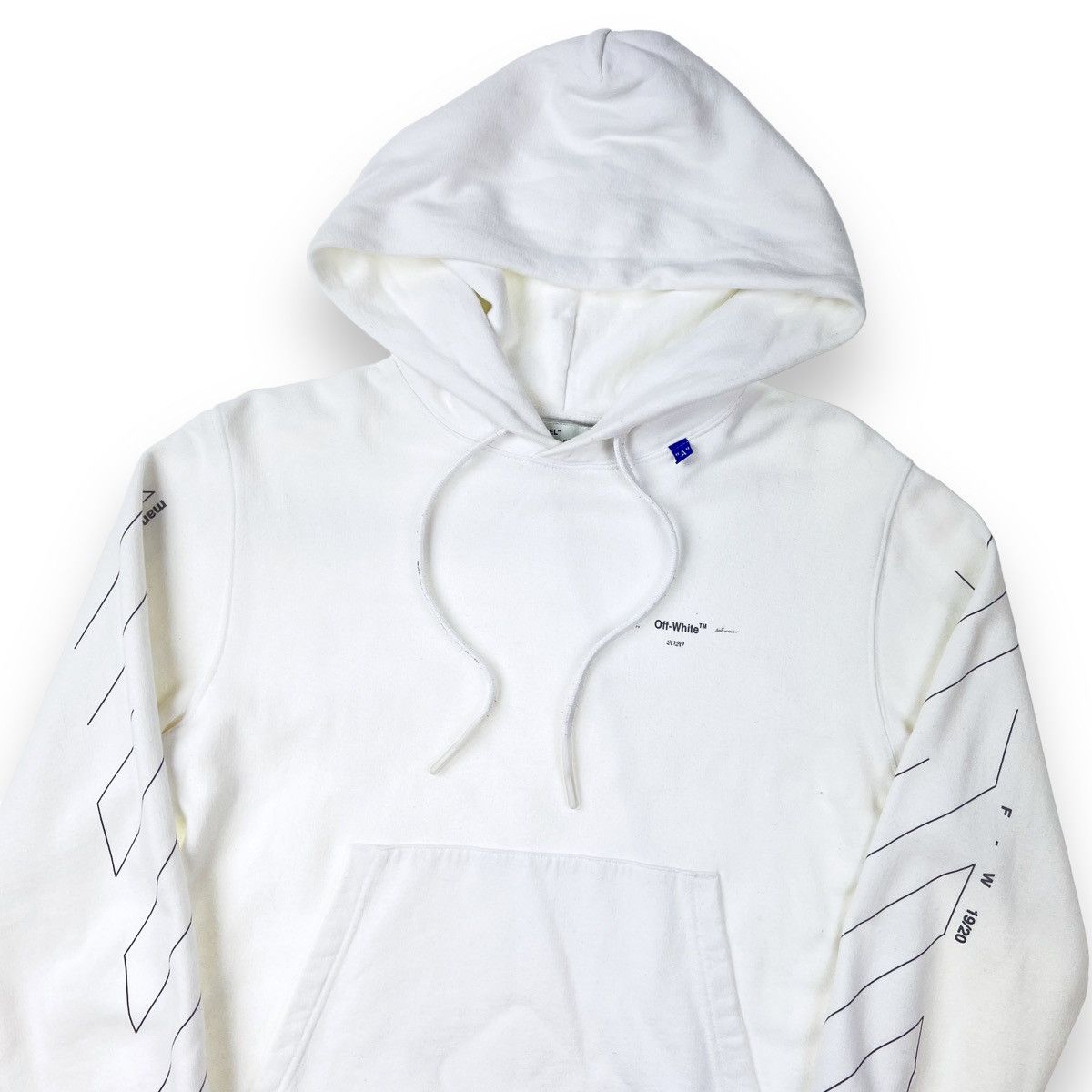 Off-White Off-White Unfinished Arrows White Hoodie Size US XS / EU 42 / 0 - 2 Thumbnail