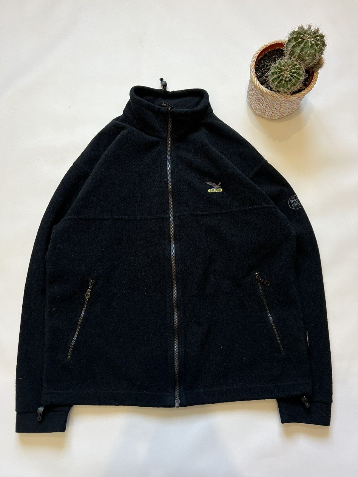 SALEWA Salewa Fleece Windbreaker Zip Sweatshirt Size US L / EU 52-54 / 3 - 1 Thumbnail