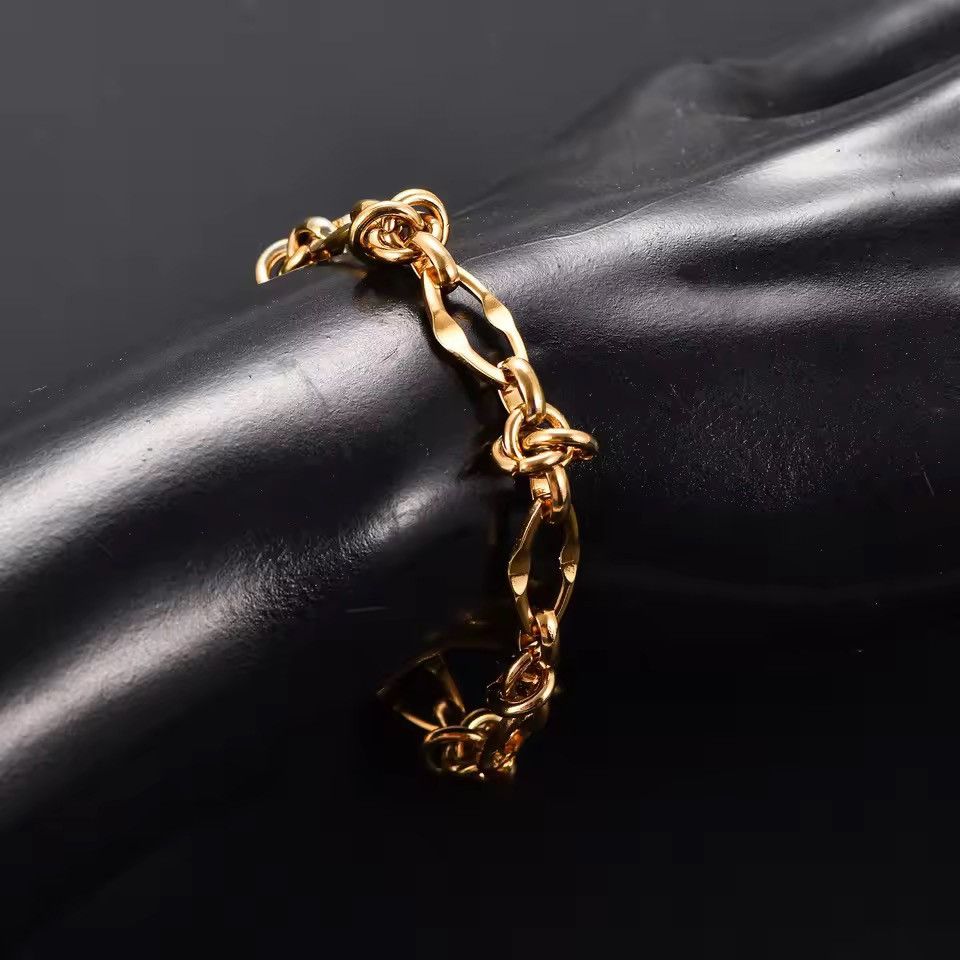 Jewelry Hip-Hop Vintage Style Geometric Stainless Steel Bracelet Size ONE SIZE - 2 Thumbnail