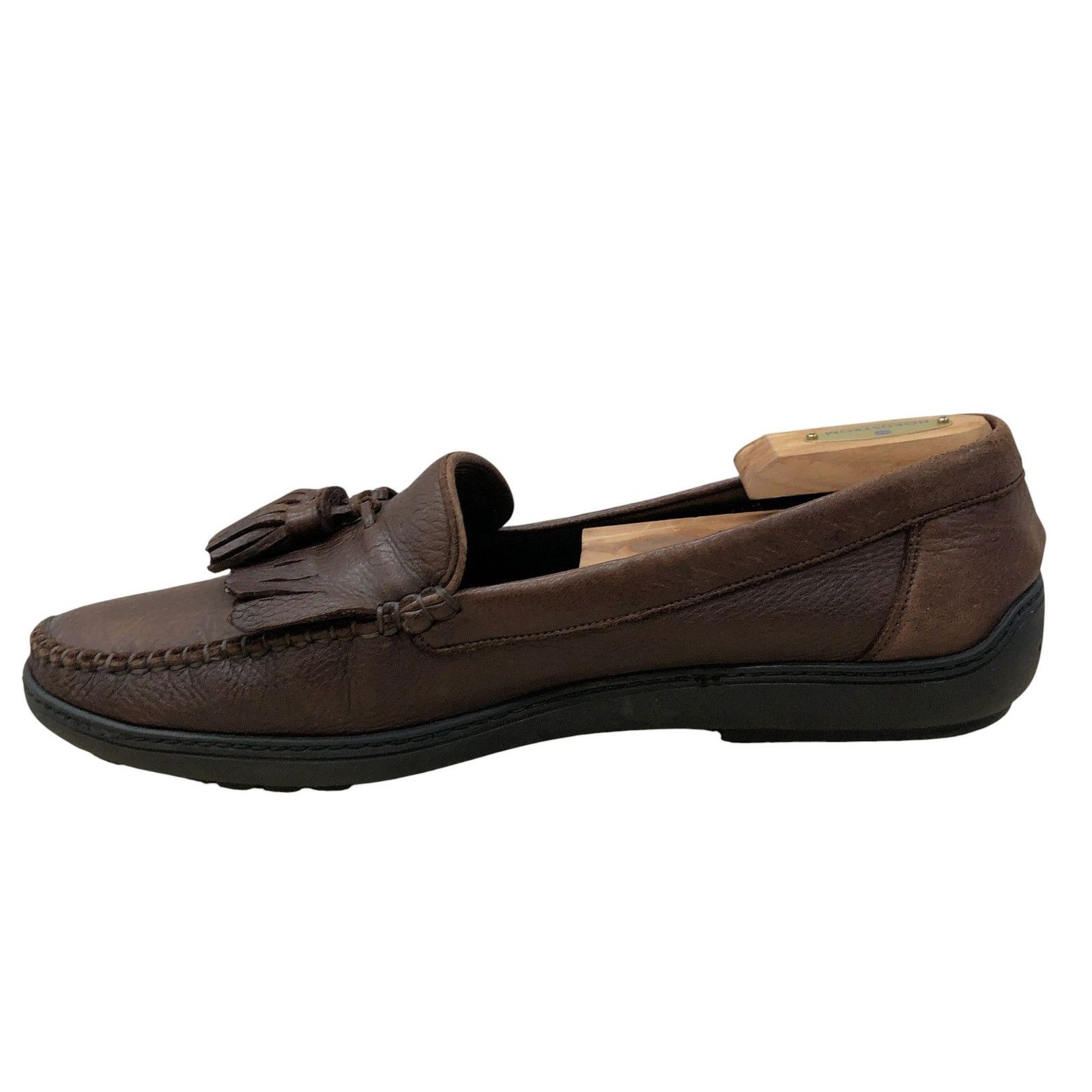 Bragano Bragano Loafers 11.5M Brown Leather Tassel Kiltie Moccasin Size US 11.5 / EU 44-45 - 6 Thumbnail