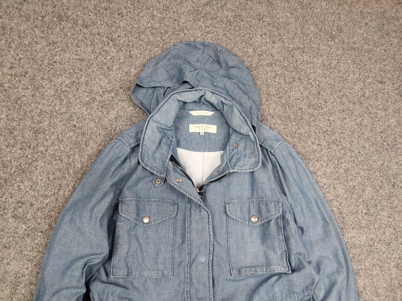 Rag & Bone Rag & Bone USA Design Canvas Light Pocket Military Jacket Size L / US 10 / IT 46 - 4 Thumbnail