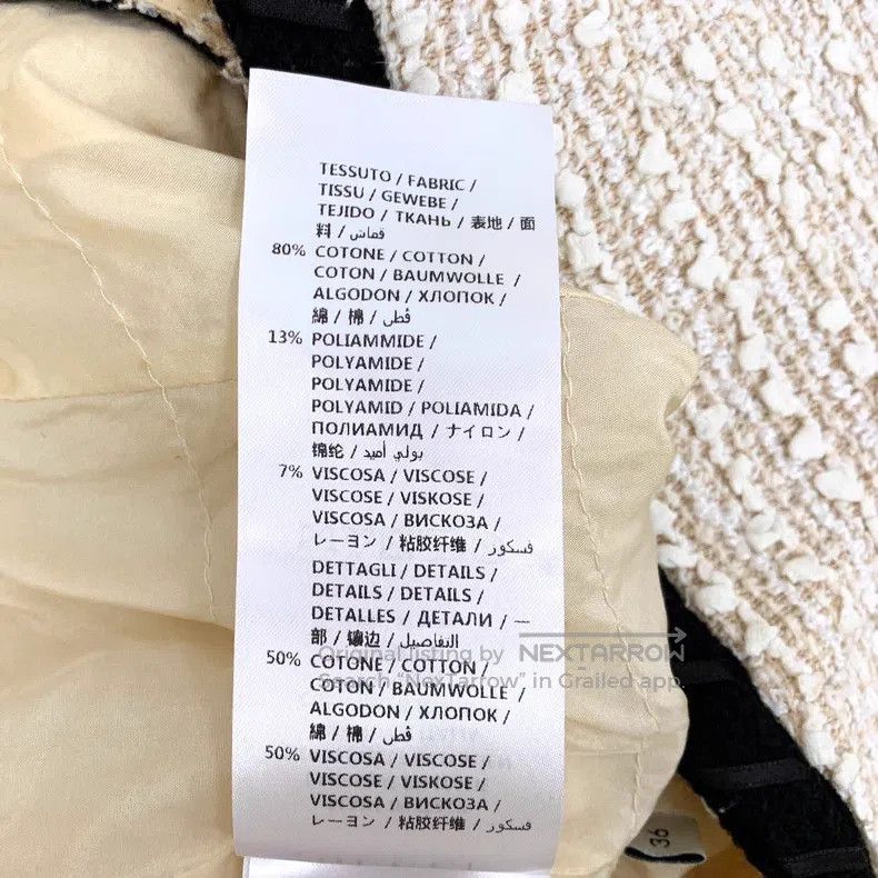 Gucci Gucci Beige cotton woven V-neck small fragrance sleeveless Size XS / US 0-2 / IT 36-38 - 7 Thumbnail