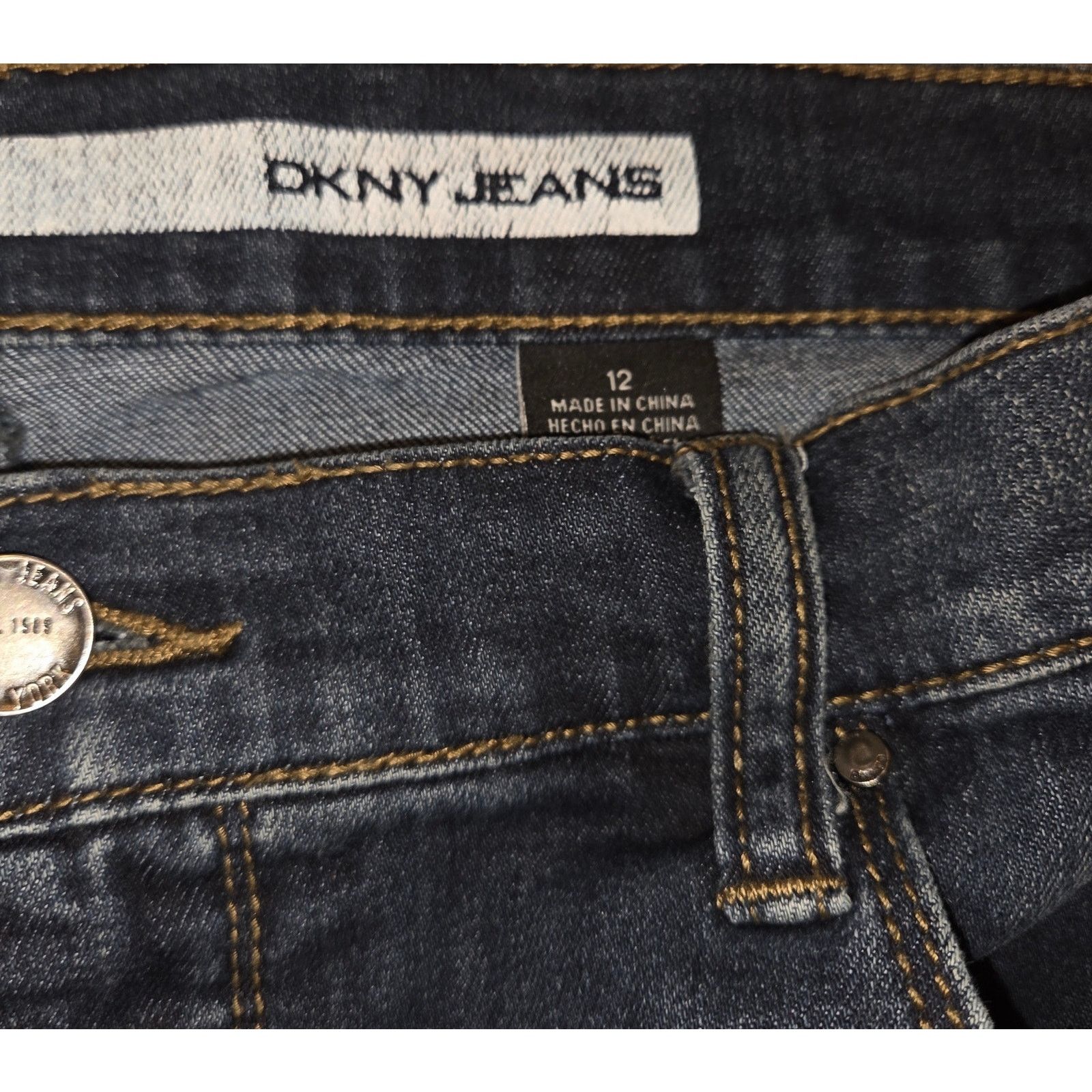 DKNY DKNY Sculpted Skinny Jeans Dark Wash Denim - Size 12 Size 34" / US 12 / IT 48 - 8 Thumbnail
