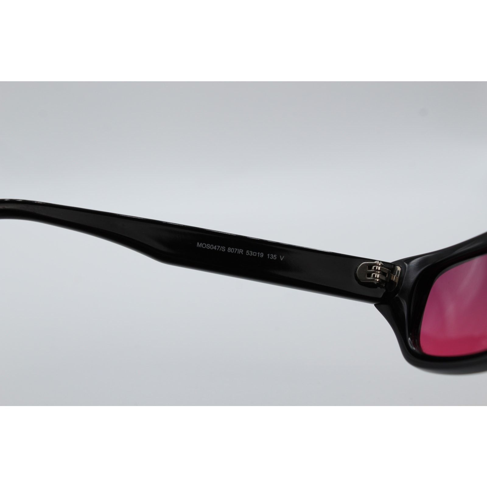 Moschino Moschino MOS047/S 807IR Black & Pink Rectangular Sunglasses Size ONE SIZE - 5 Thumbnail