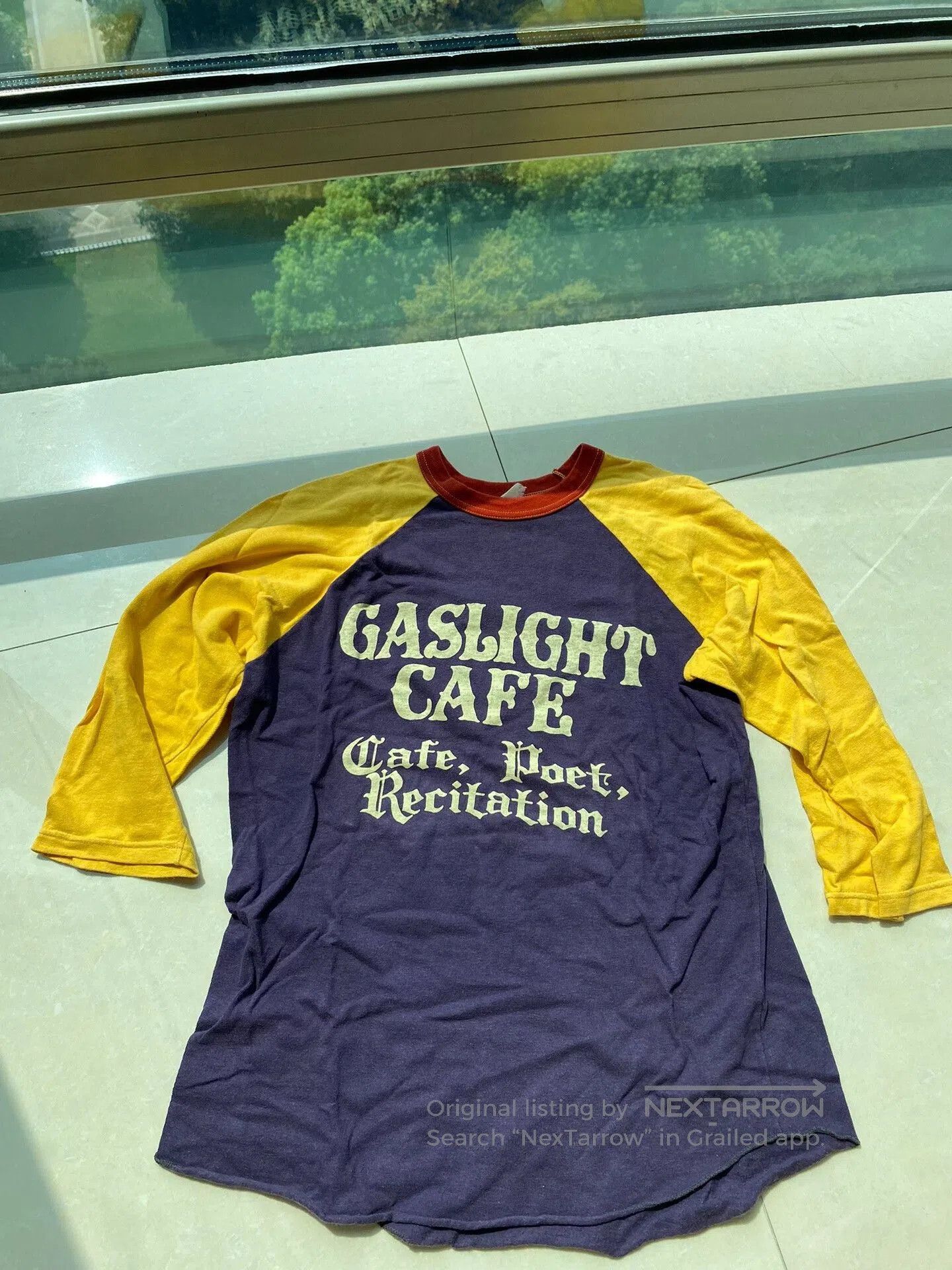 Freewheelers gaslight cafe purple yellow 7 sleeve shirt. Size US M / EU 48-50 / 2 - 1 Thumbnail