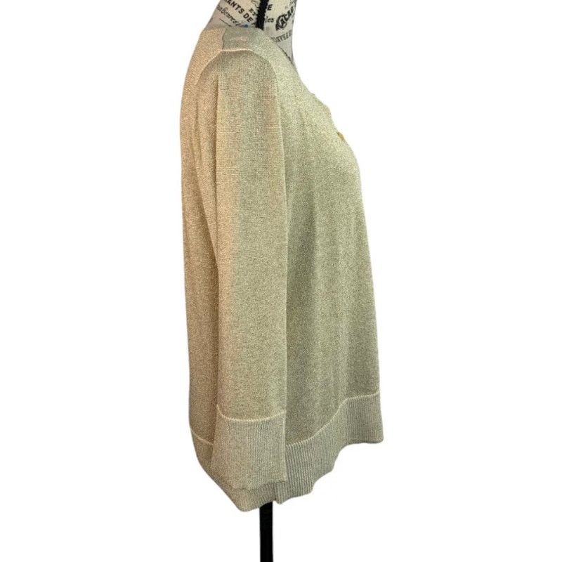 Other Nue Options Women's Medium Sweater Gold Sequins Long Sleeve Size M / US 6-8 / IT 42-44 - 6 Thumbnail