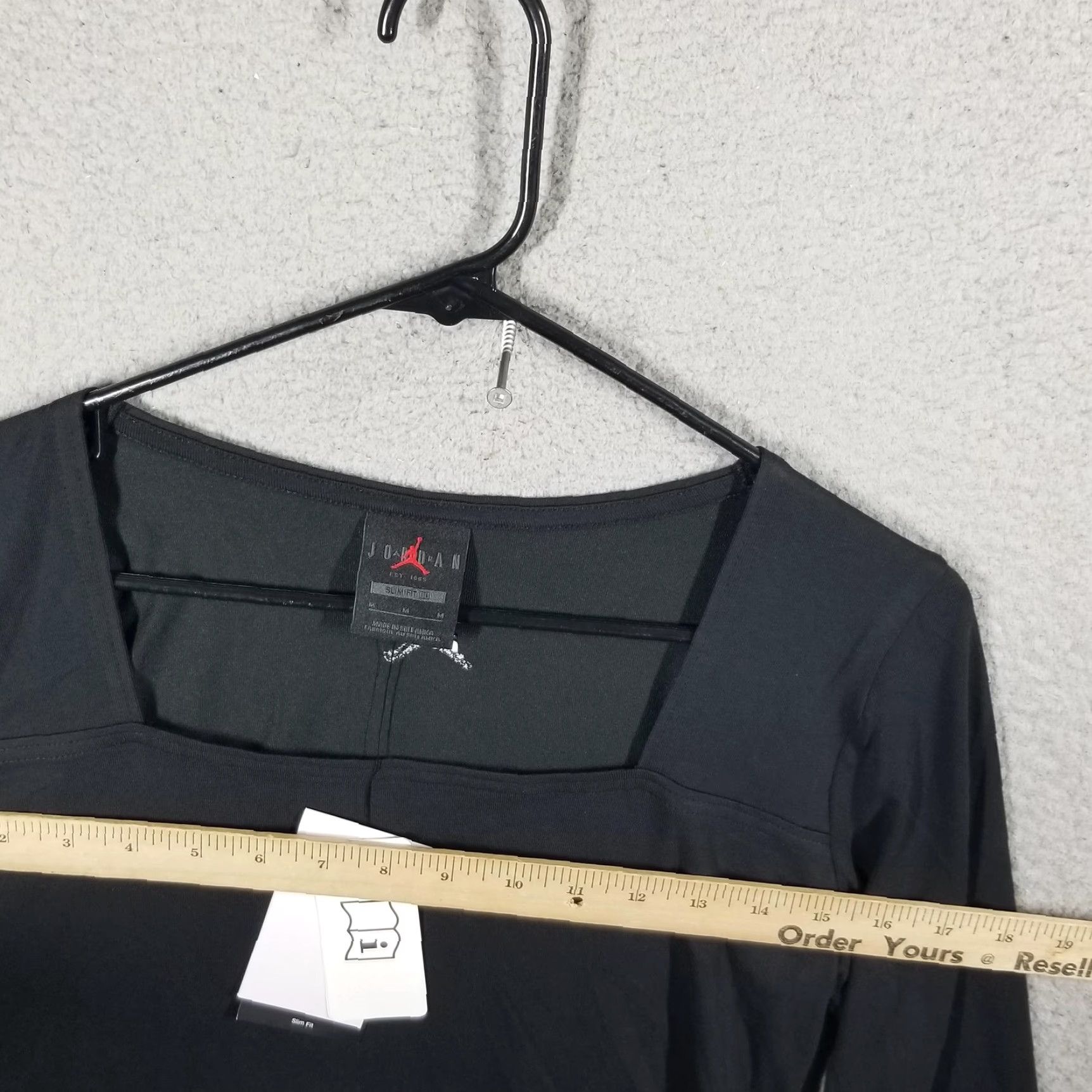Jordan Brand Jordan Shirt Womens Medium Black Long Sleeve Slim Fit Active FB5200-010 Logo Size M / US 6-8 / IT 42-44 - 6 Thumbnail