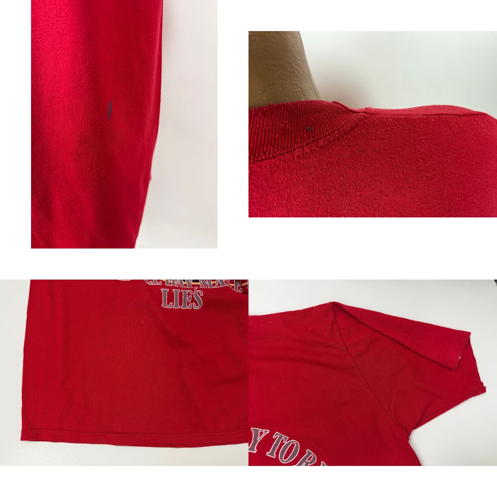 Jerzees VINTAGE Jerzees Fishing Shirt Men XL Red 80s Retro Dad Funny Gift Outdoors USA T-Shirt Short Sleeve Crew Neck Cotton Polyester Jersey Size US XL / EU 56 / 4 - 9 Thumbnail