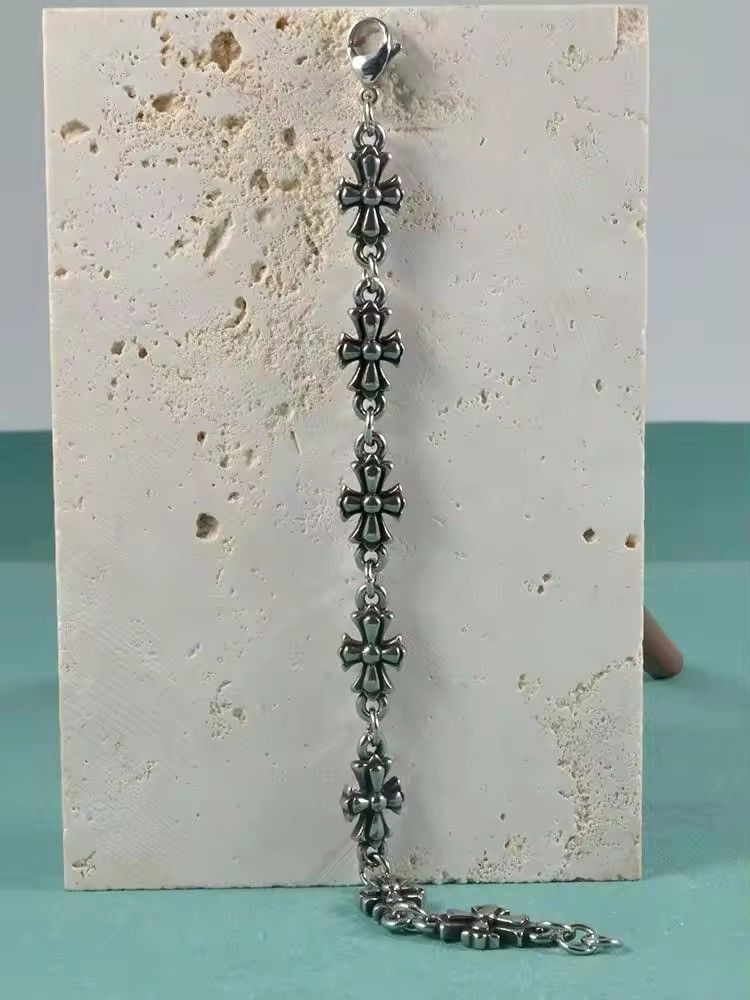 Other Silver Cross Hip Hop Punk Bracelet Size ONE SIZE - 2 Thumbnail