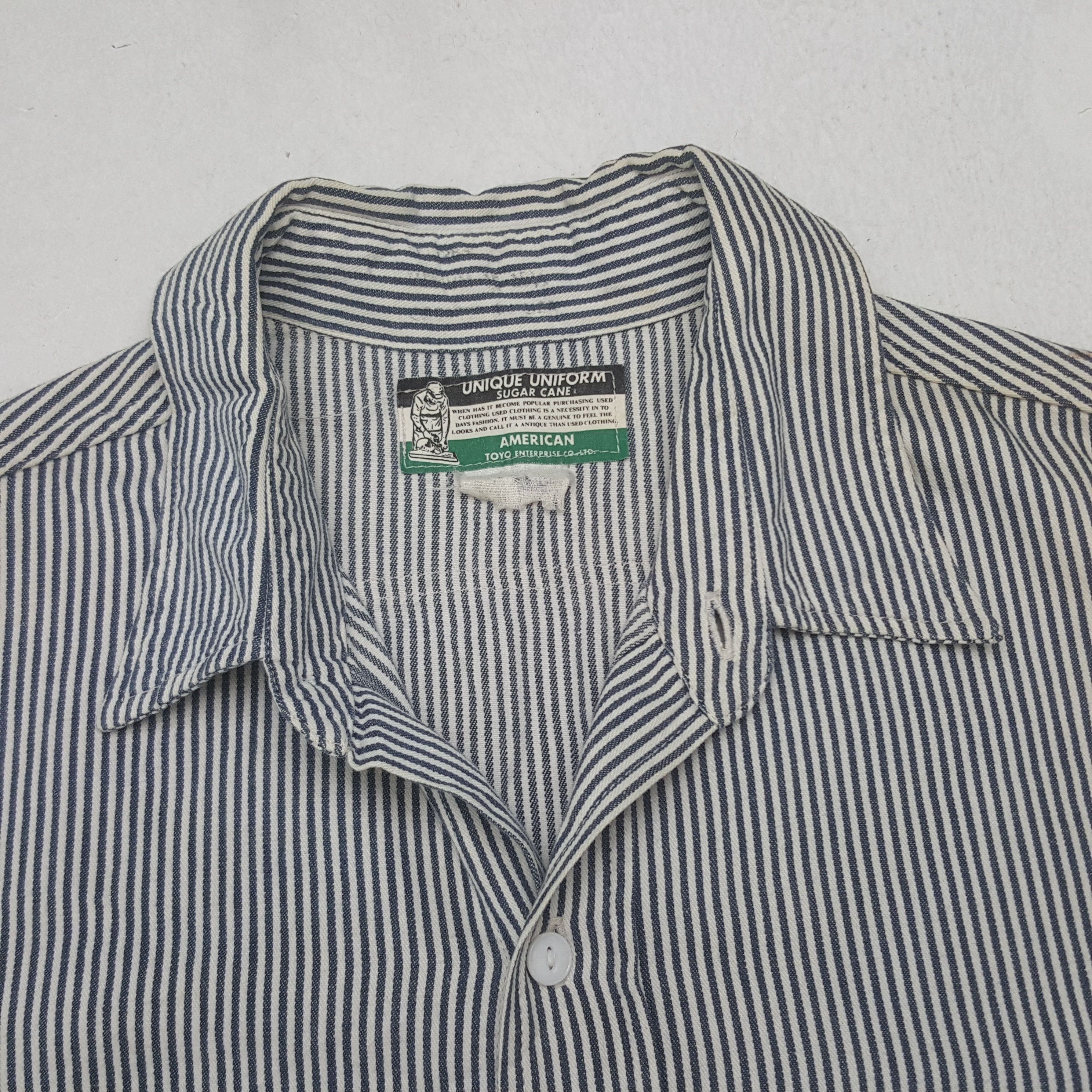 Sugar Cane Vintage Sugar Cane Striped Button Up Shirt Size US L / EU 52-54 / 3 - 4 Thumbnail
