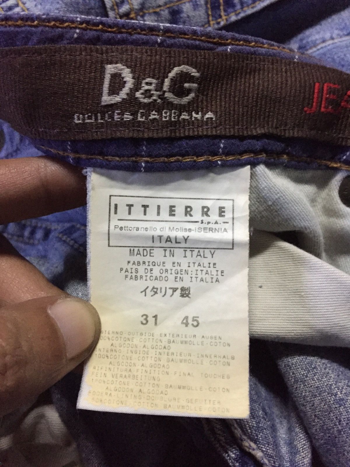 Dolce & Gabbana × Vintage Vintage D&G Baggy Stone Washed Cropped Denim Size US 31 - 10 Thumbnail