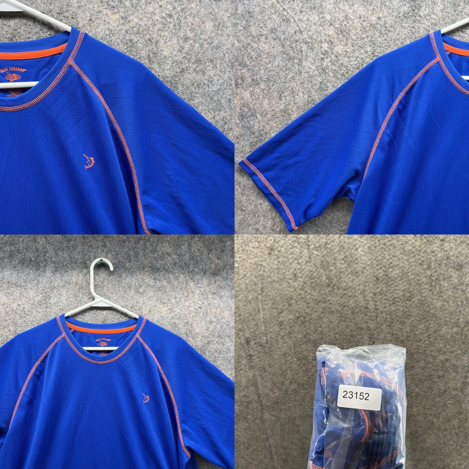 Vintage Reel Legends Shirt Men Large Blue Orange Polyester Crewneck Knit Performance Size US L / EU 52-54 / 3 - 8 Thumbnail