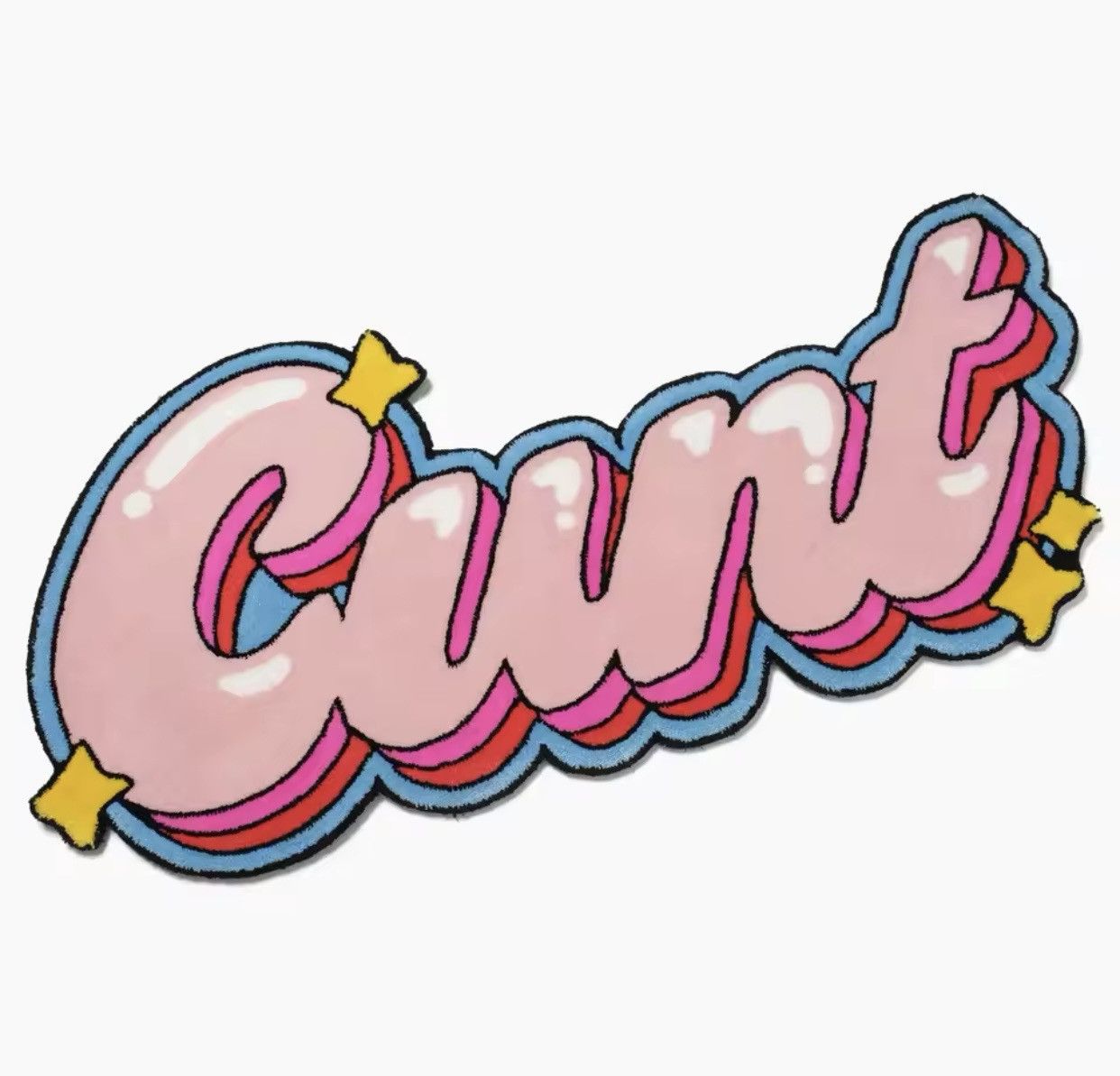 Japanese Brand Pink Cute 3D Art Font Rug 80cm Size ONE SIZE - 2 Thumbnail