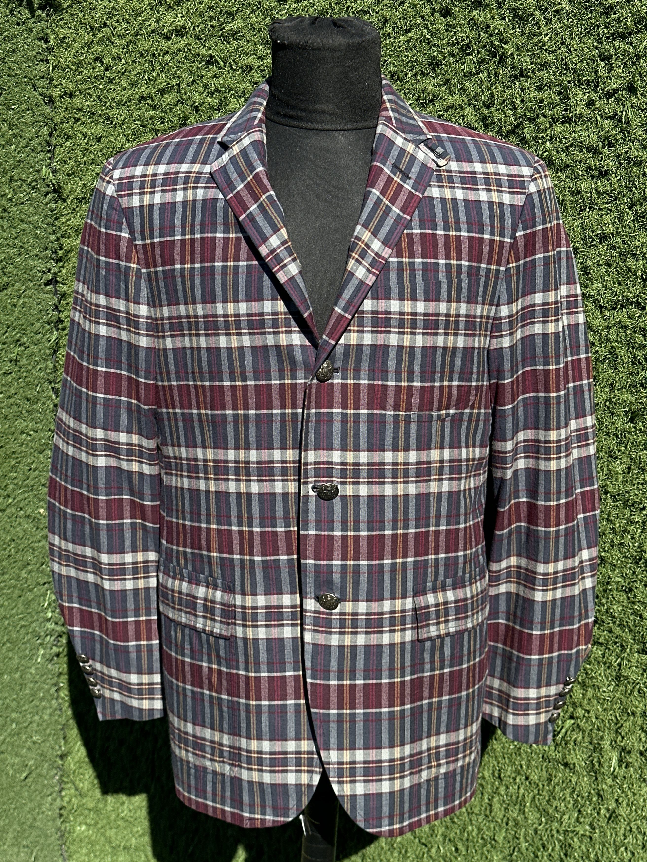 Polo Ralph Lauren Polo Ralph Lauren Plaid Convertible Collar Sport Blazer 52R Size 52R - 1 Thumbnail