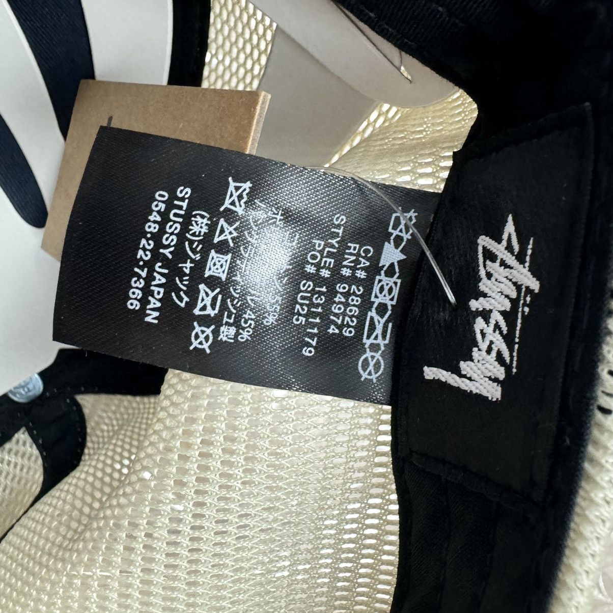 Stussy Stussy Low Pro Workgear Strapback Navy Trucker Mesh Hat Size ONE SIZE - 9 Thumbnail