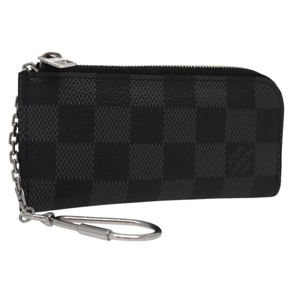 Louis Vuitton Damier Graphite Pochette Cles Coin Purse N61235 Lv Auth Kd220, Women's