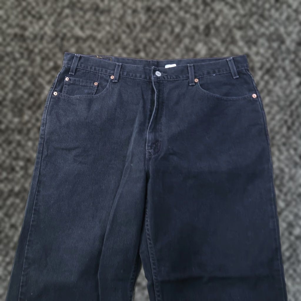 Levi's VINTAGE Levi's 550 Jeans Men's 42x30 Black Denim Relaxed Fit 5-Pocket Zipper Pocket Logo Distressed Size US 42 / EU 58 - 1 Thumbnail