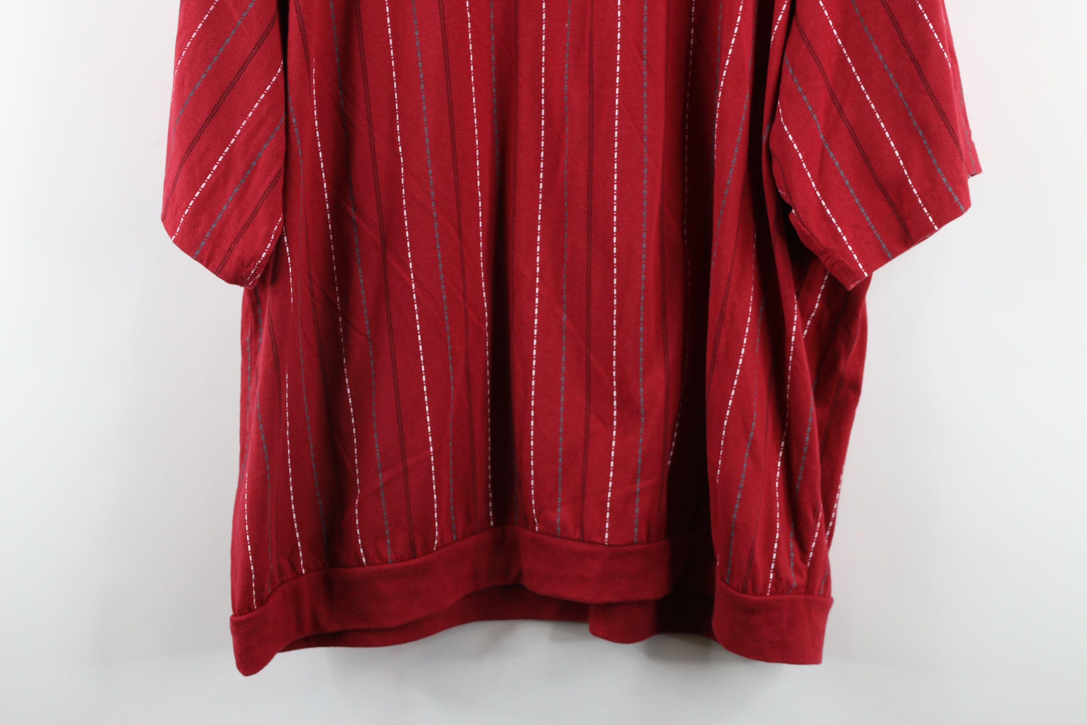 Vintage Vintage 90s Streetwear Collared Pullover Polo Shirt Red Size US XXL / EU 58 / 5 - 9 Thumbnail