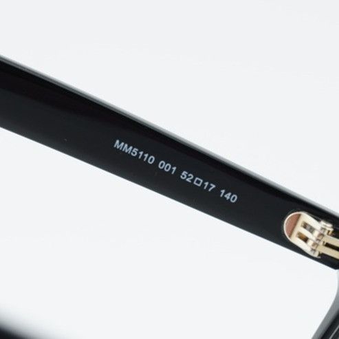 Max Mara Max Mara MM5110 001 Eyeglasses Black 52mm Oval Frame Size ONE SIZE - 8 Thumbnail