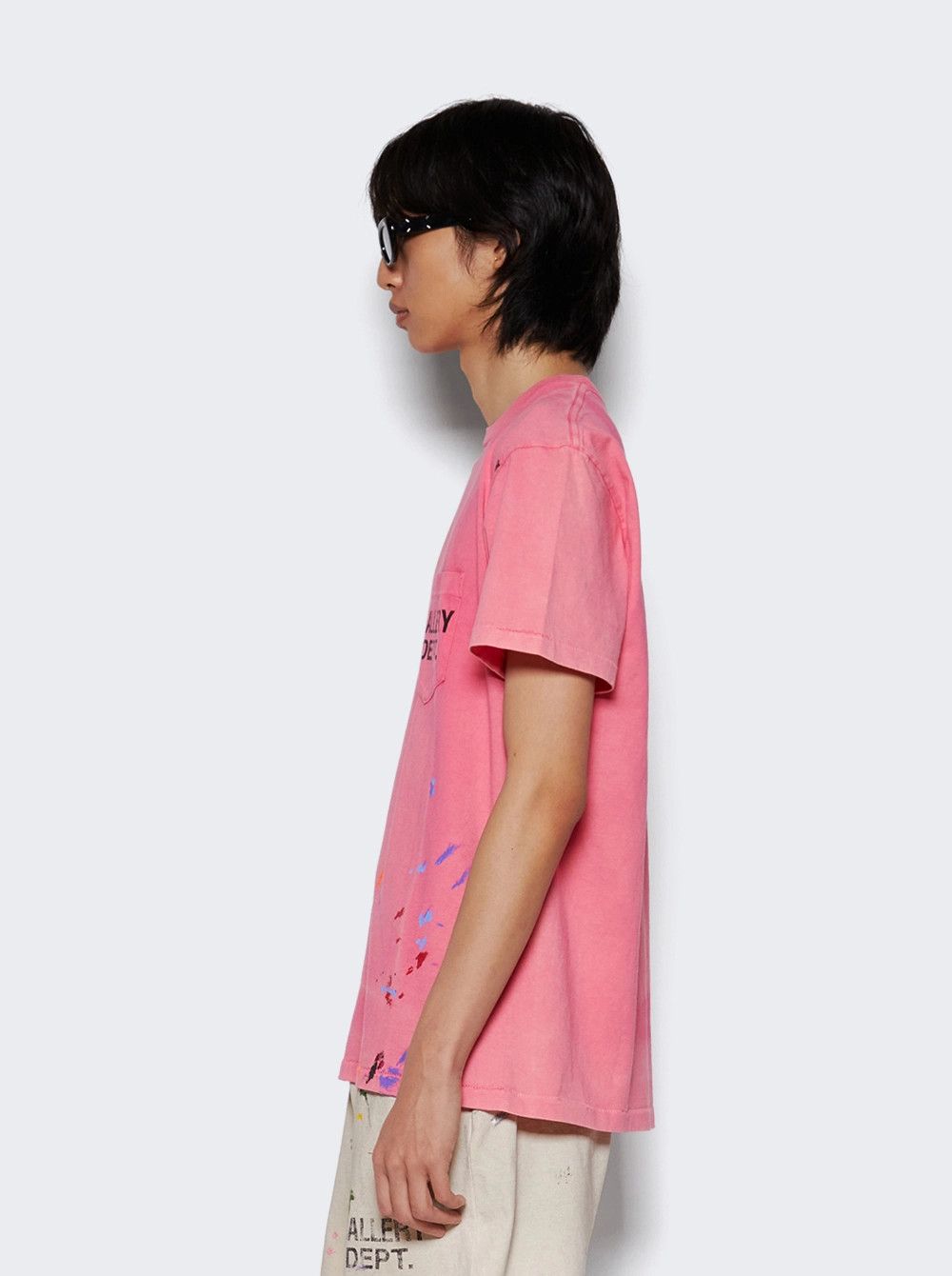 Gallery Dept. o1mle0326 Vintage Logo Painted Tee Shirt in Pink Size US XXL / EU 58 / 5 - 4 Thumbnail