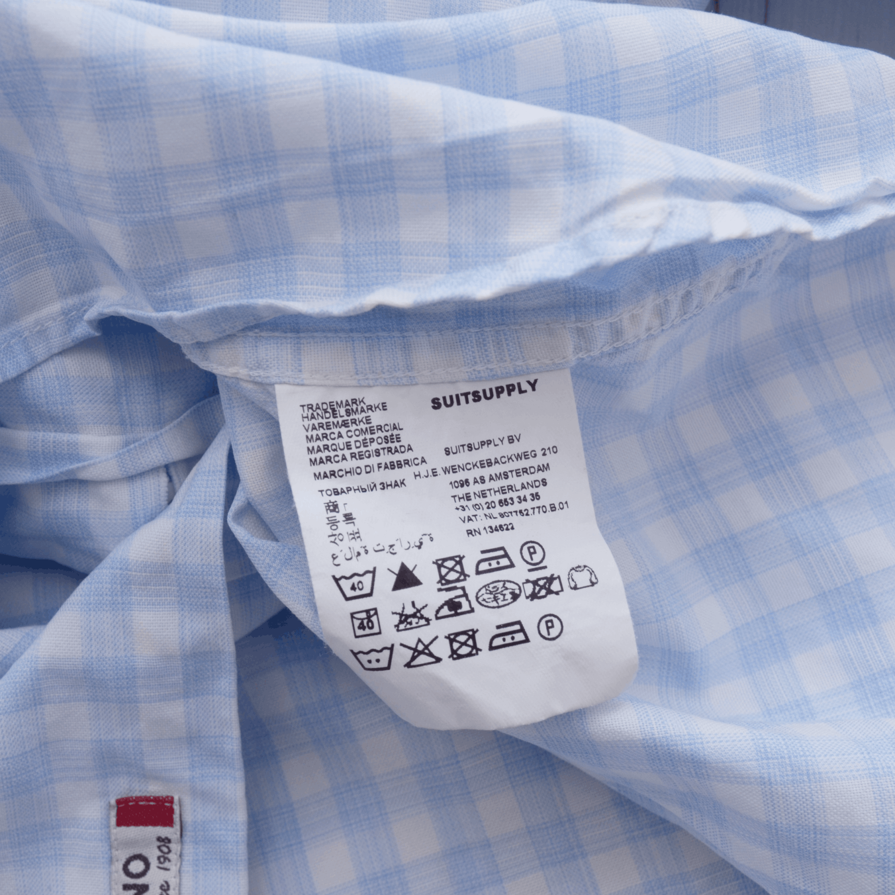 Suitsupply Suitsupply Check Shirt Egyptian Cotton size 41 / 16 Blue Size US L / EU 52-54 / 3 - 9 Thumbnail