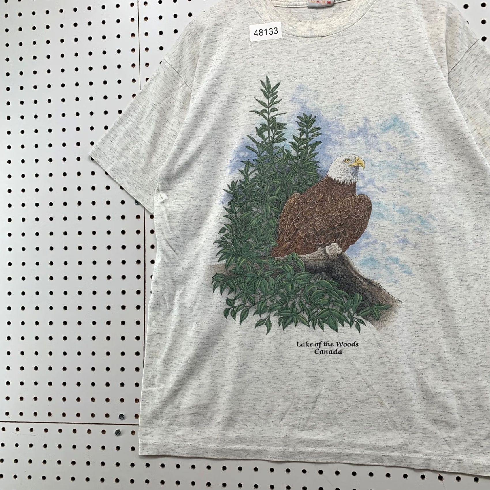 Vintage VINTAGE Eagle Nature T Shirt Mens L Gray Lake Of The Woods Canada Single Stitch Size US L / EU 52-54 / 3 - 5 Thumbnail
