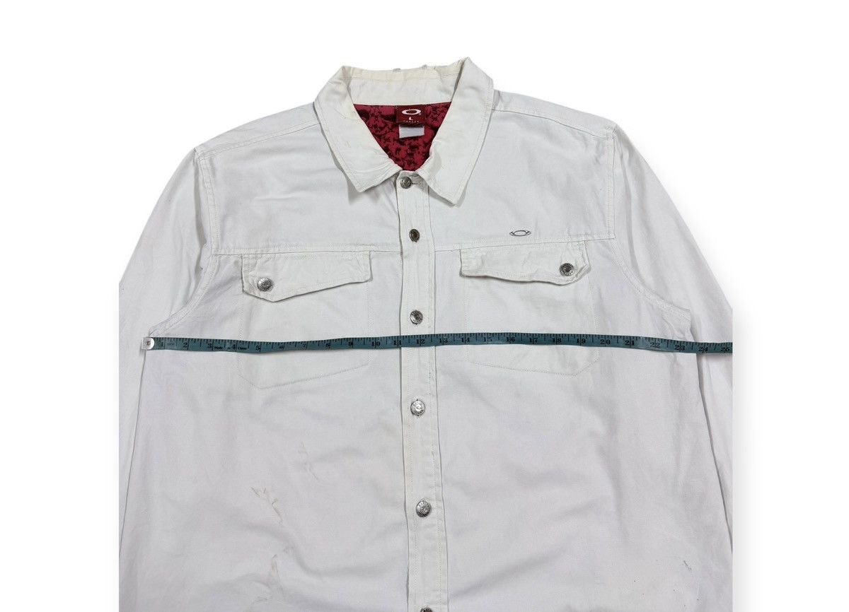 Oakley Vtg🔥Y2k Oakley White Trucker Denim Jacket Size US L / EU 52-54 / 3 - 14 Thumbnail