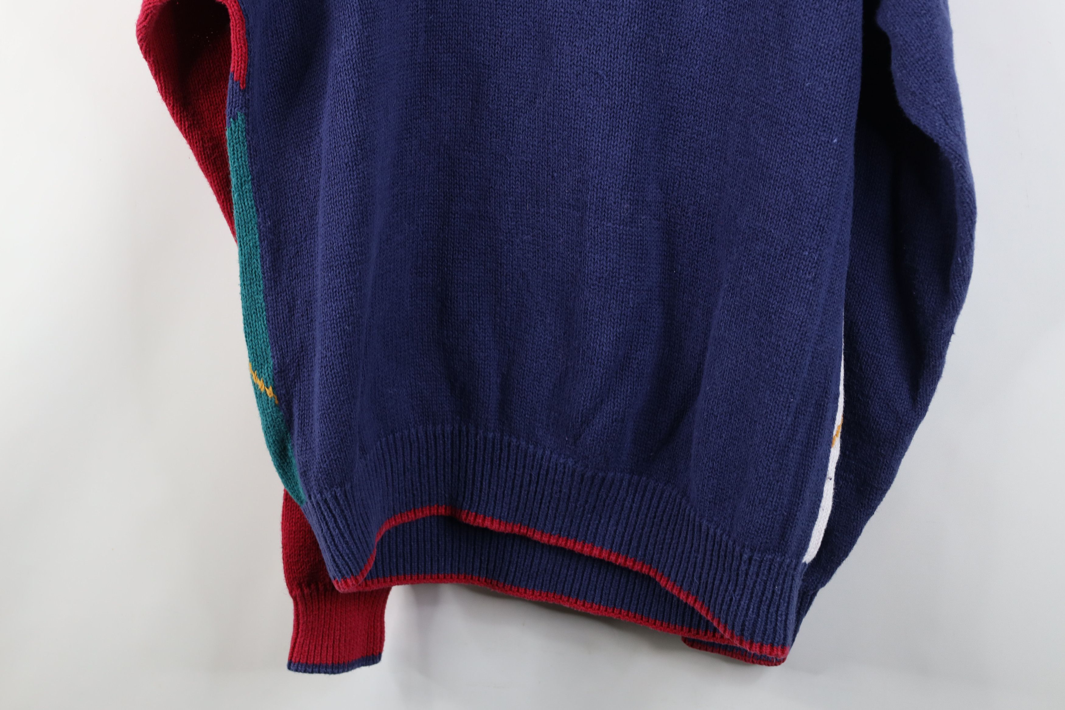 Vintage Vintage 90s Streetwear Diamond Knit Crewneck Sweater Size US L / EU 52-54 / 3 - 13 Thumbnail