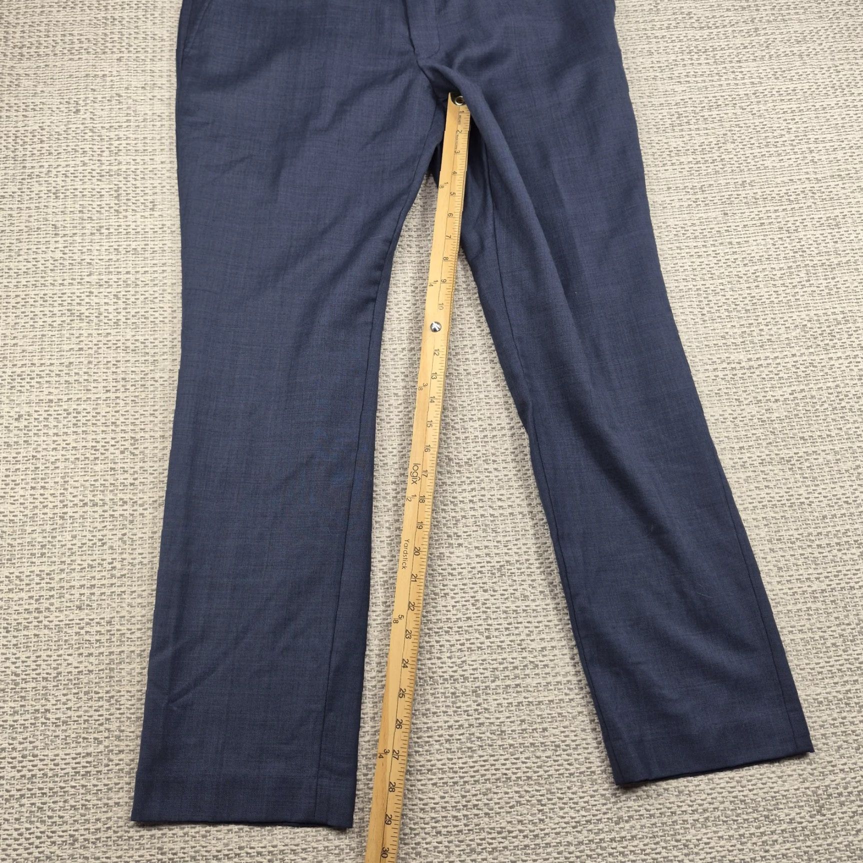 Original Penguin Original Penguin Pants Mens 36x30 Blue Wool Dress Trousers Straight Leg Size US 36 / EU 52 - 5 Thumbnail