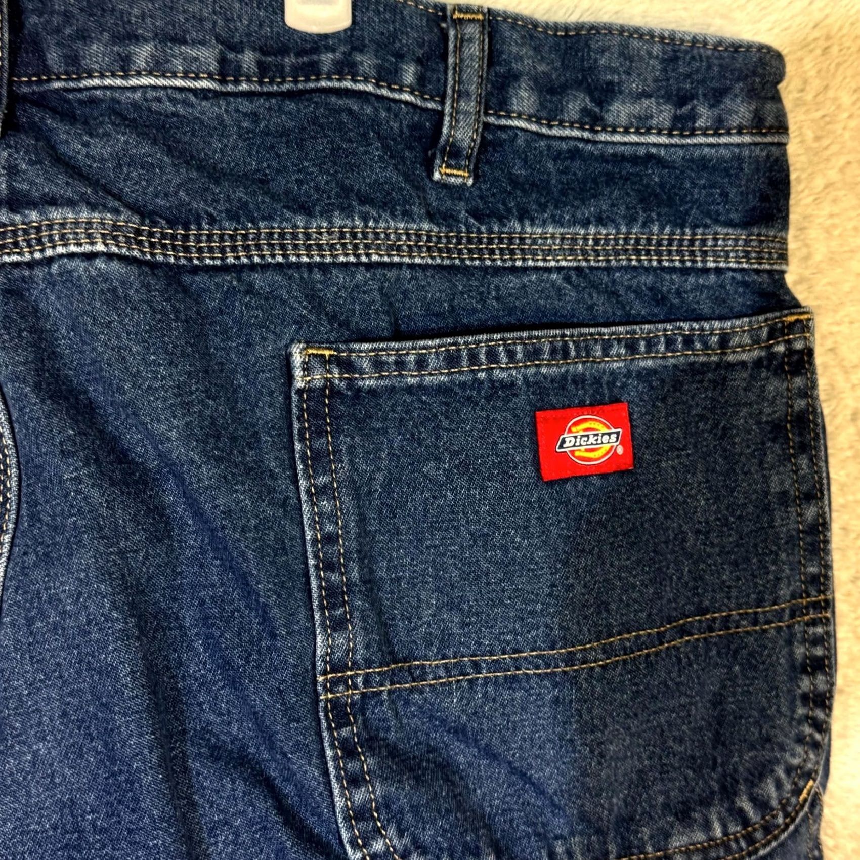 Dickies Dickies Carpenter Jeans Blue Denim Relaxed Fit Straight Leg 42x32 Mens Size US 42 / EU 58 - 7 Thumbnail