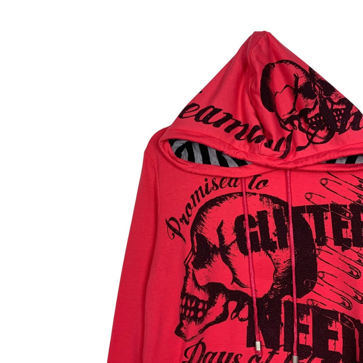 Japanese Brand GLITTER NEED Skulls Big Logo Punk Hoodies #1595-C71 Size M / US 6-8 / IT 42-44 - 6 Thumbnail