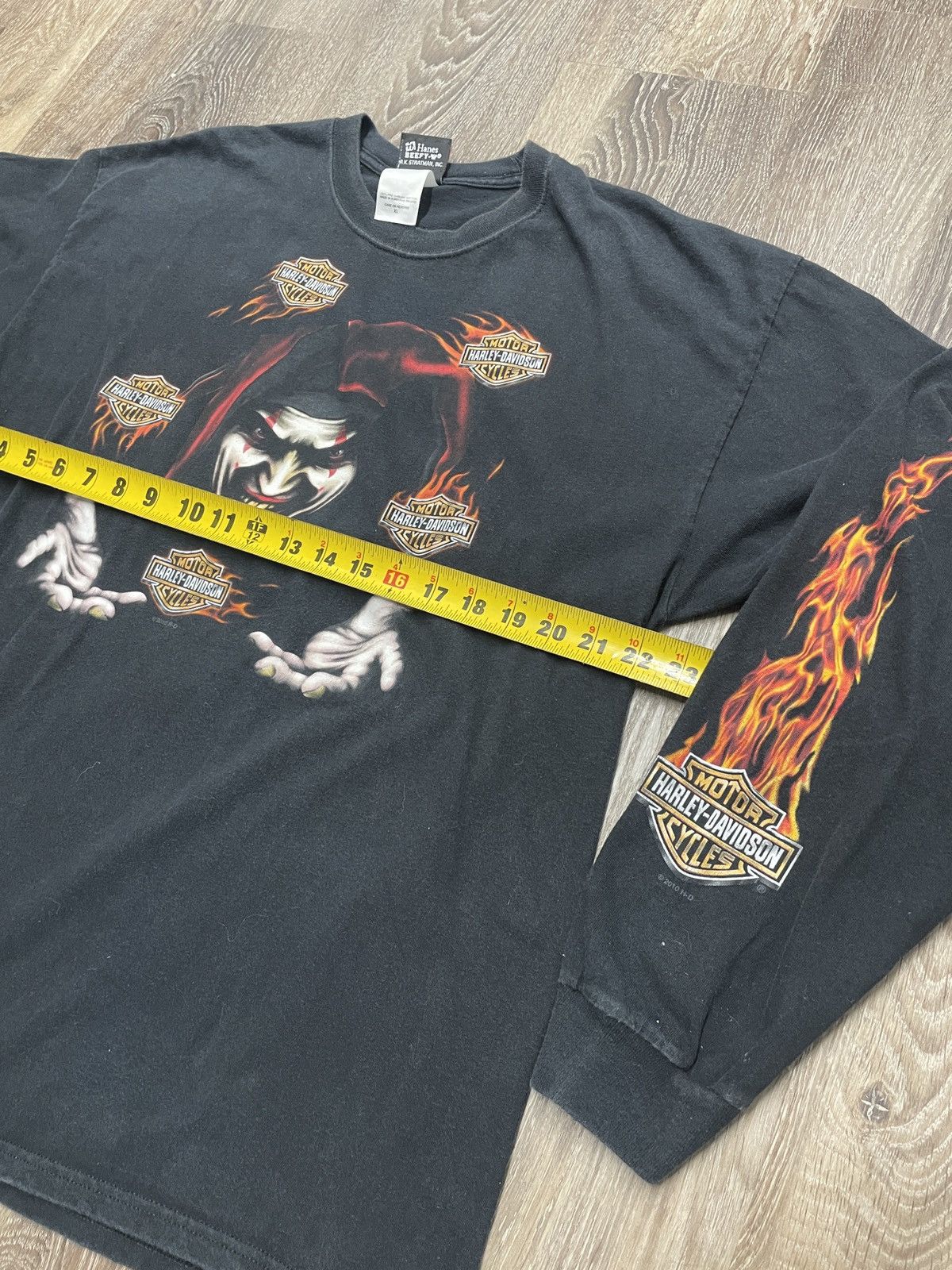 Harley Davidson Harley Davidson Clown Flaming Long Sleeve Size US XL / EU 56 / 4 - 9 Thumbnail