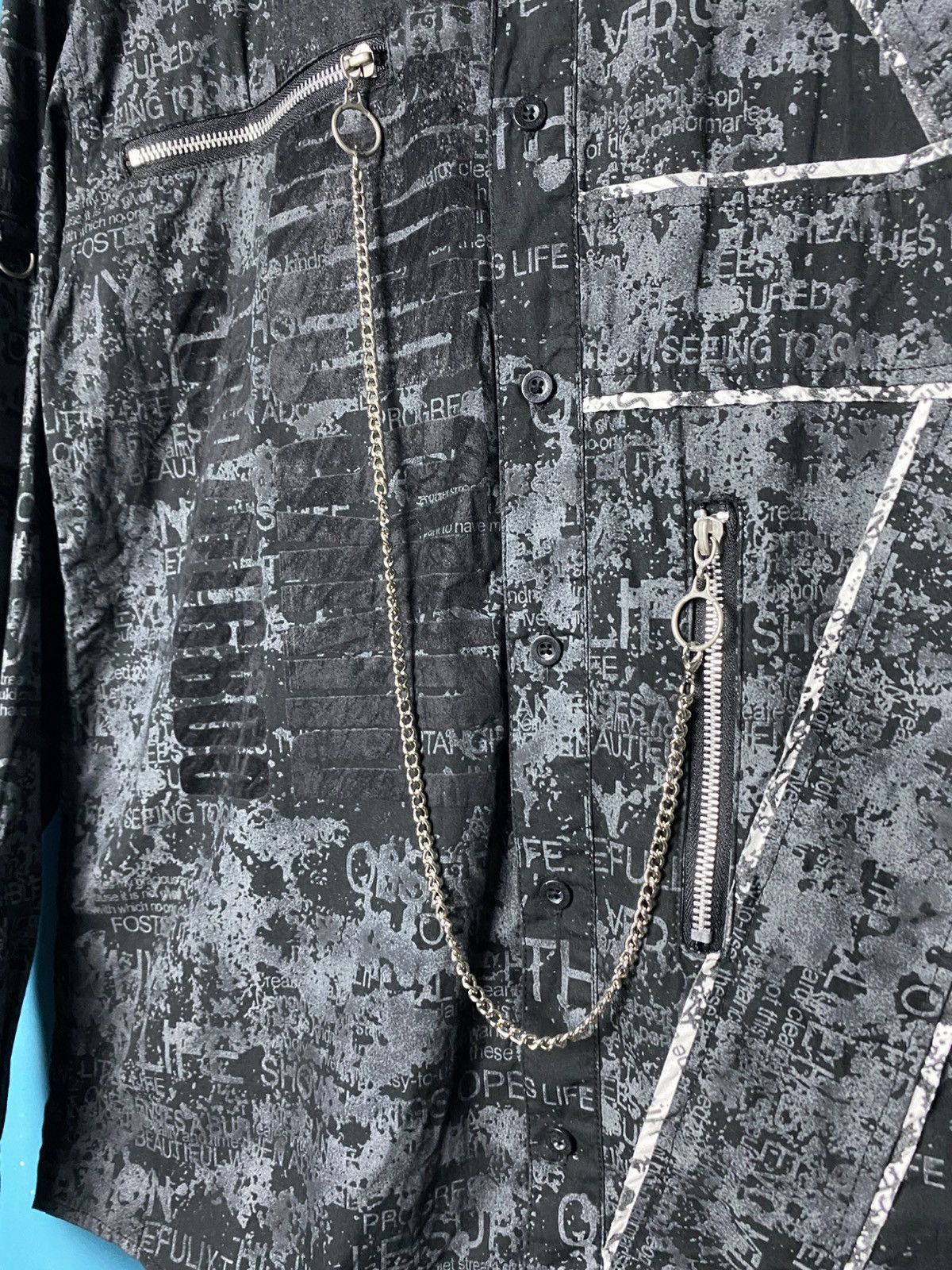 Designer × Japanese Brand Dangerous Warning PUNKS GANCHELL Size US L / EU 52-54 / 3 - 6 Thumbnail