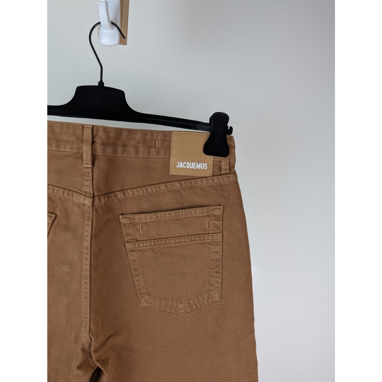 Jacquemus o1rshd1 Le de Nîmes Straight-Leg Denim Jeans Camel / Beige Size US 32 / EU 48 - 15 Thumbnail