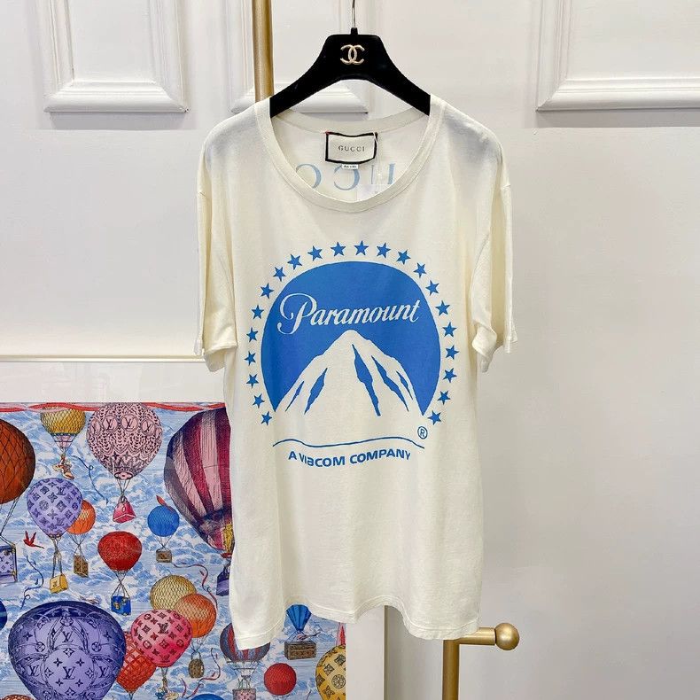 Gucci Gucci Paramount Mountain White T-Shirt for Everyone- DMC Size US S / EU 44-46 / 1 - 1 Thumbnail