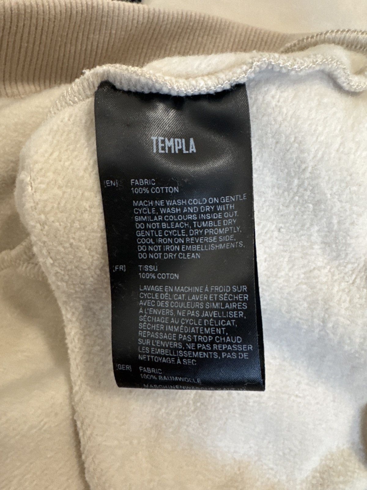 Templa Templa Beige Layered Sweatshirt Size US L / EU 52-54 / 3 - 10 Thumbnail